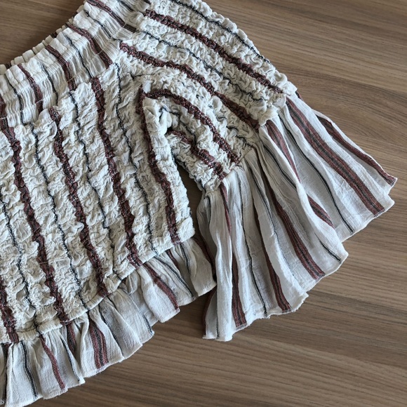 Free People striped off the shoulder crop - Picture 3 of 6